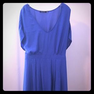 Blue Tie-back Dress - Plus Size